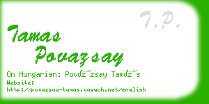 tamas povazsay business card